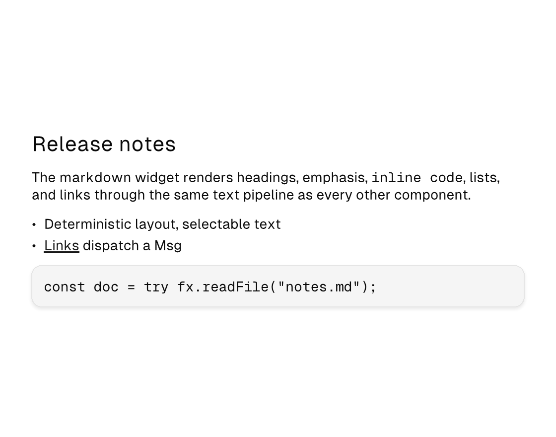 A markdown document rendered by the engine (light theme)